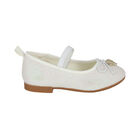 Younger Girls White Glitter Shoes, 3, hi-res