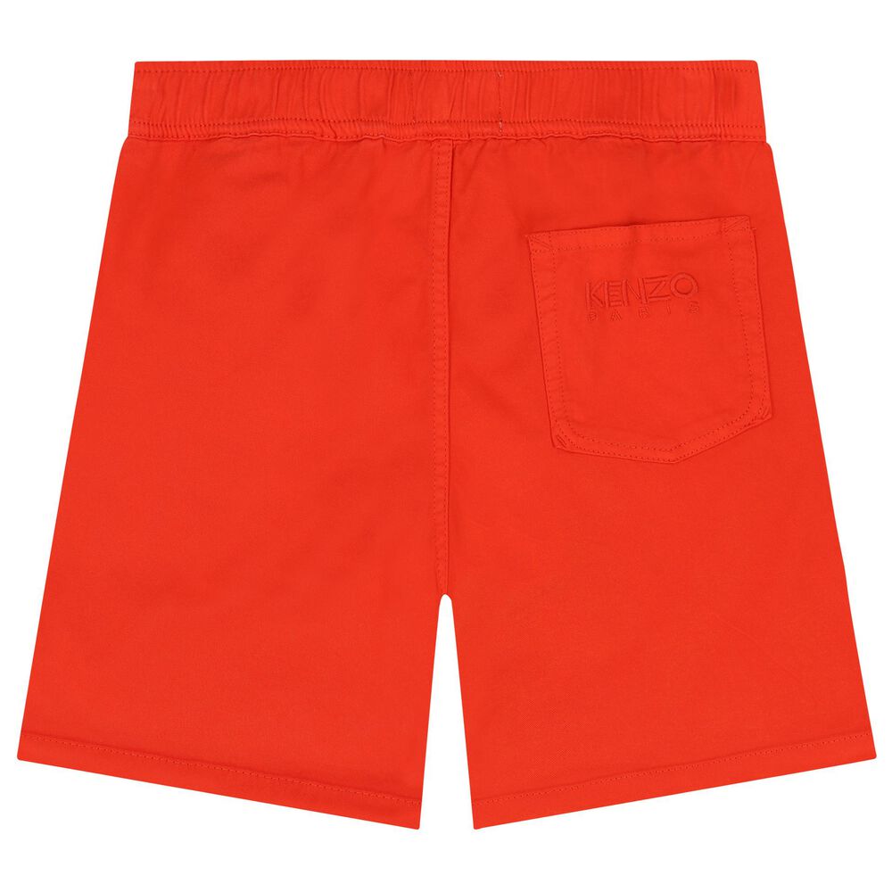 KENZO KIDS Boys Red Logo Shorts | Junior Couture UAE