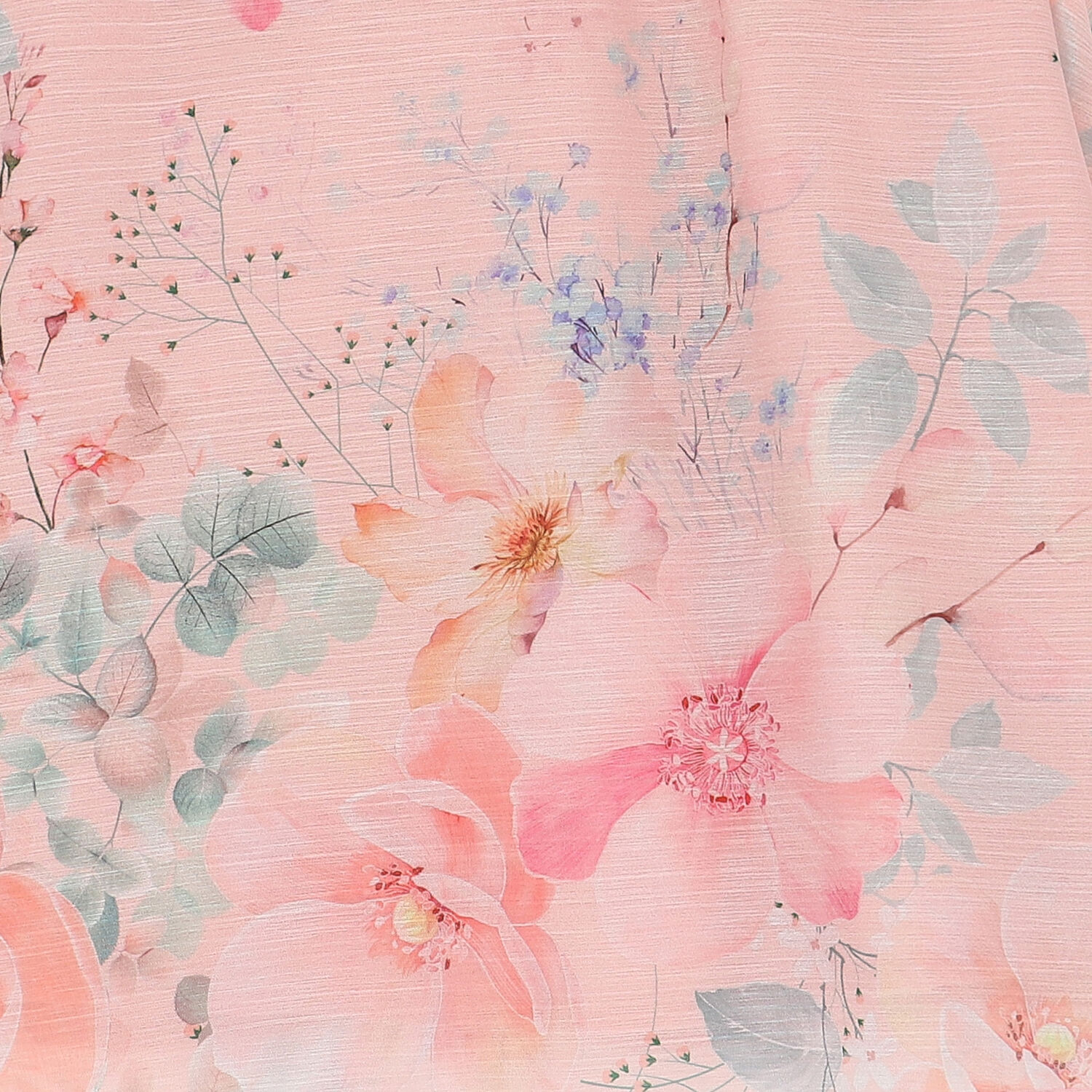 Girls Pink Floral Chiffon Dress, 1, hi-res image number null