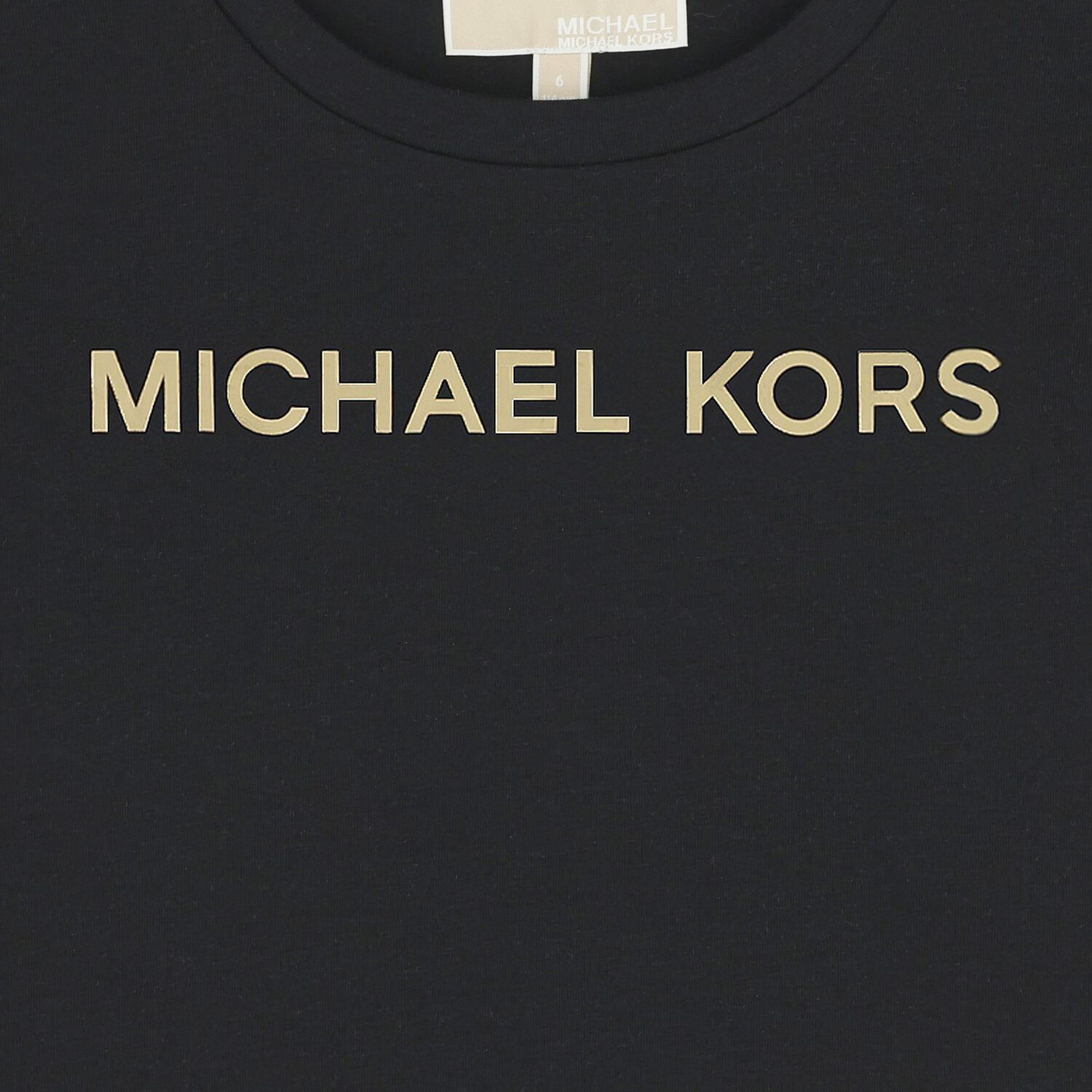 جاكيت بنات باللون الاسود بأكمام طويلة وشعار, 1, hi-res