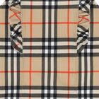 Girls Beige Check Ruffled Swimsuit, 1, hi-res