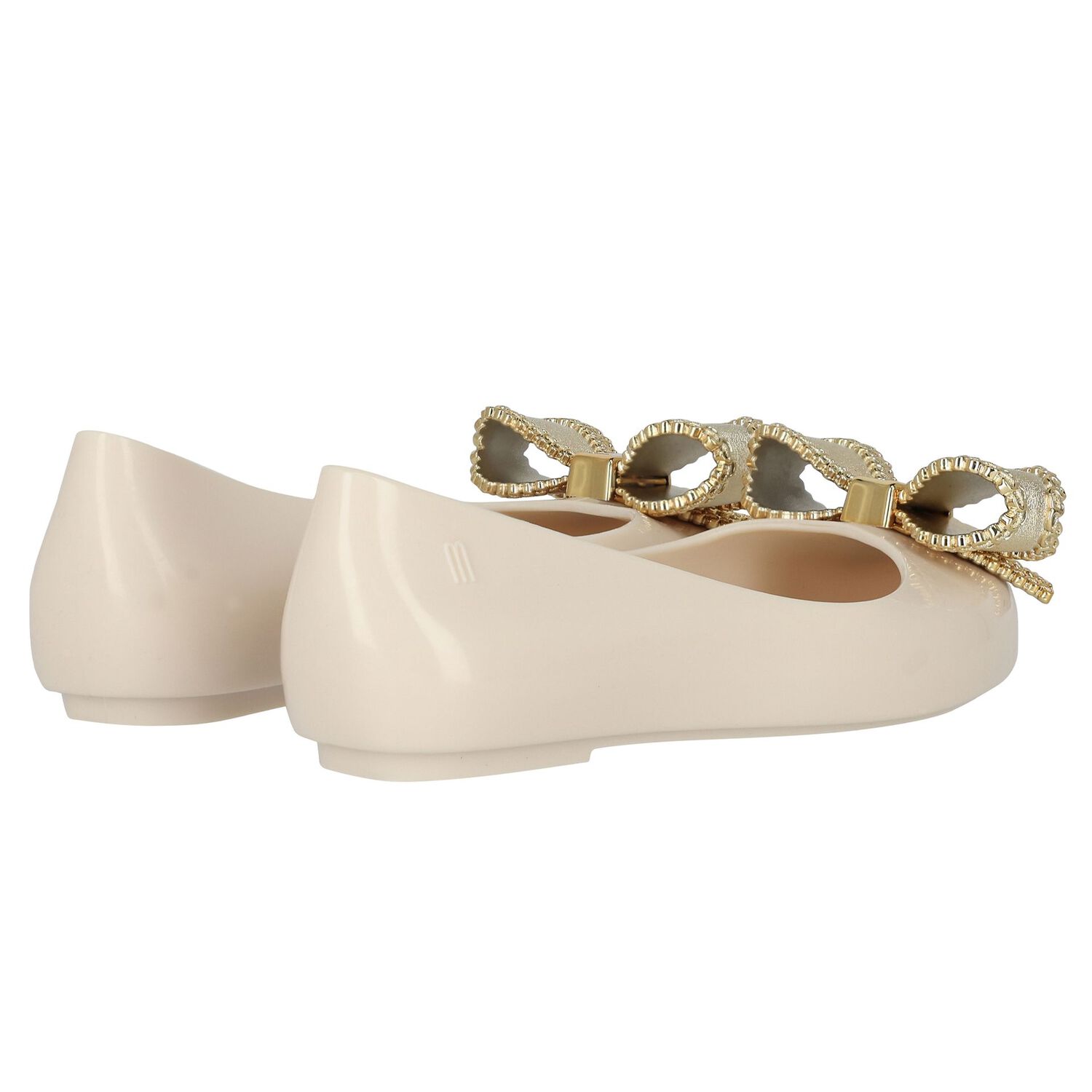 Girls Gold Bow Jelly Shoes, 1, hi-res image number null