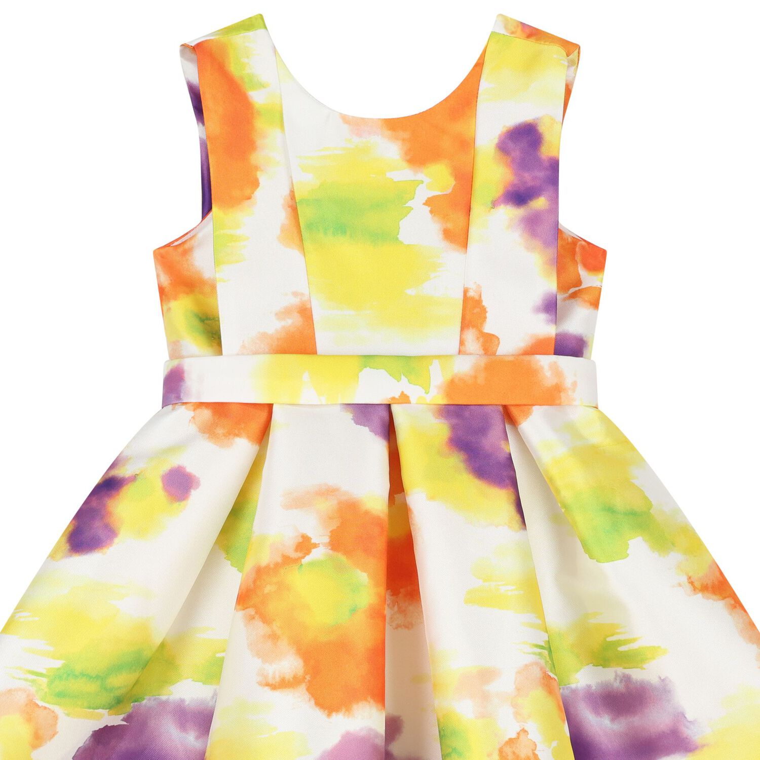 Girls Multi-Coloured Satin Dress, 1, hi-res image number null