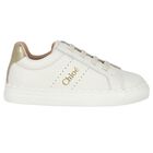 Girls Ivory Logo Trainers, 1, hi-res