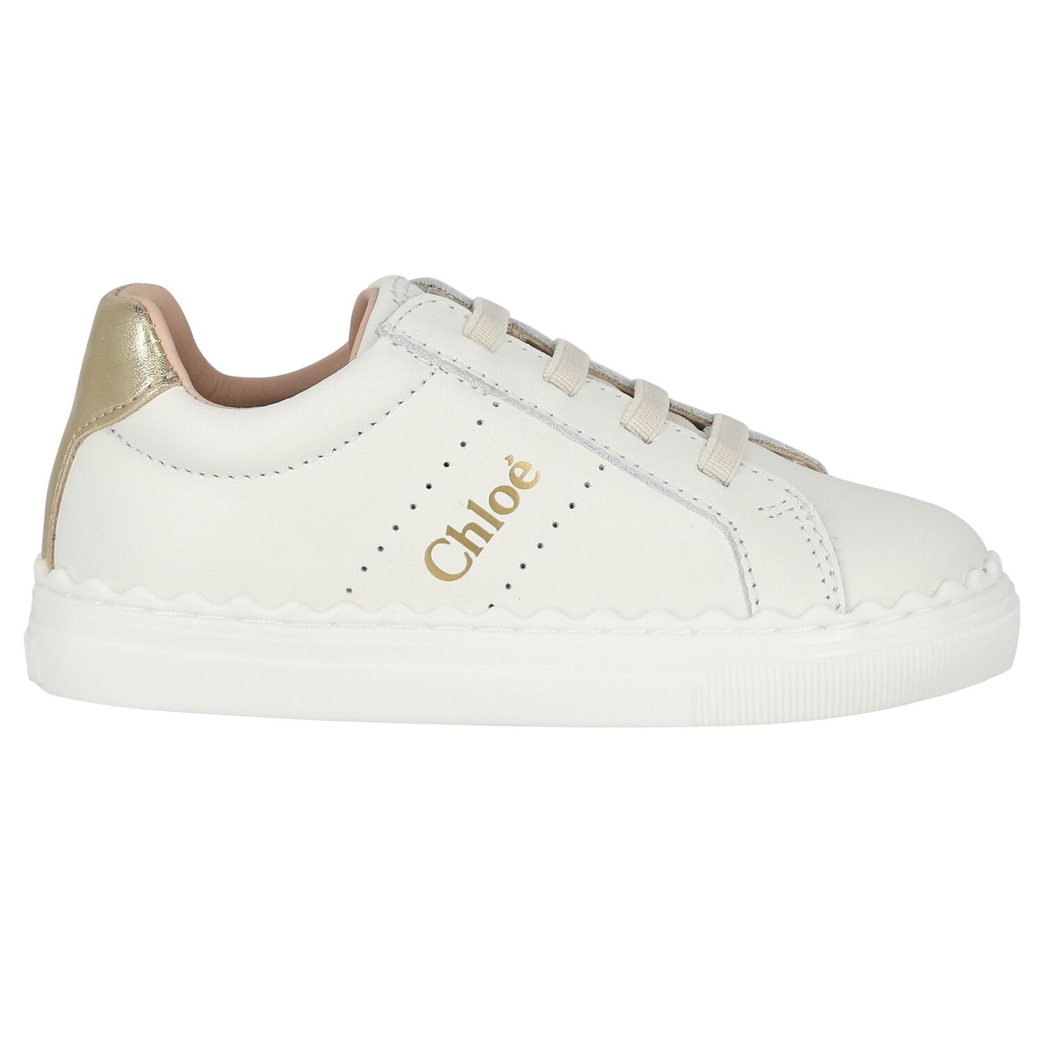 Girls Ivory Logo Trainers, 1, hi-res