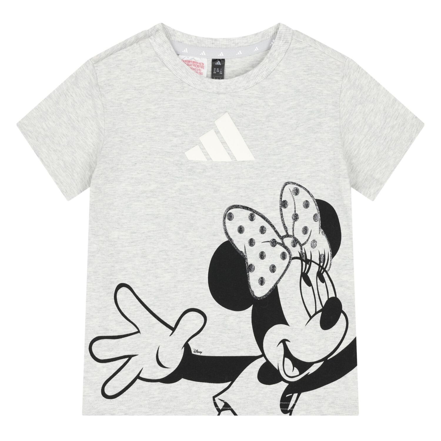 Younger Girls Grey & Pink Minnie Mouse Disney Shorts Set, 1, hi-res