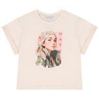 Girls Ivory T-Shirt & Headband Set, 3, hi-res