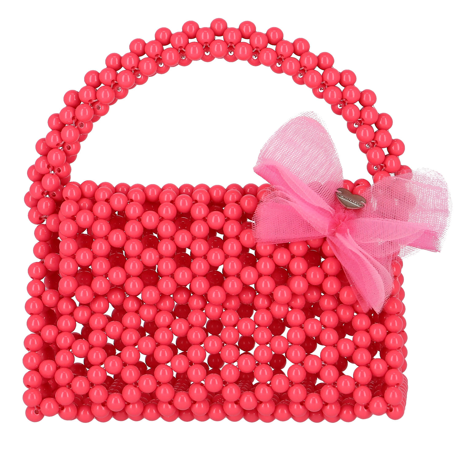 Girls Pink Beaded Handbag, 1, hi-res image number null
