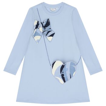 A Dee Girls Blue Swirl Dress, 1 Girls Blue Swirl Dress