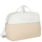 White & Gold Logo Baby Changing Bag ( 42cm ), 1, hi-res