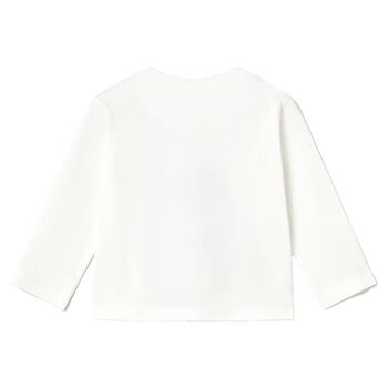 Younger Boys Ivory Tiger Long Sleeve Top