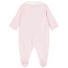 Baby Girls Ivory & Pink Logo Babygrow Gift Set, 2, hi-res