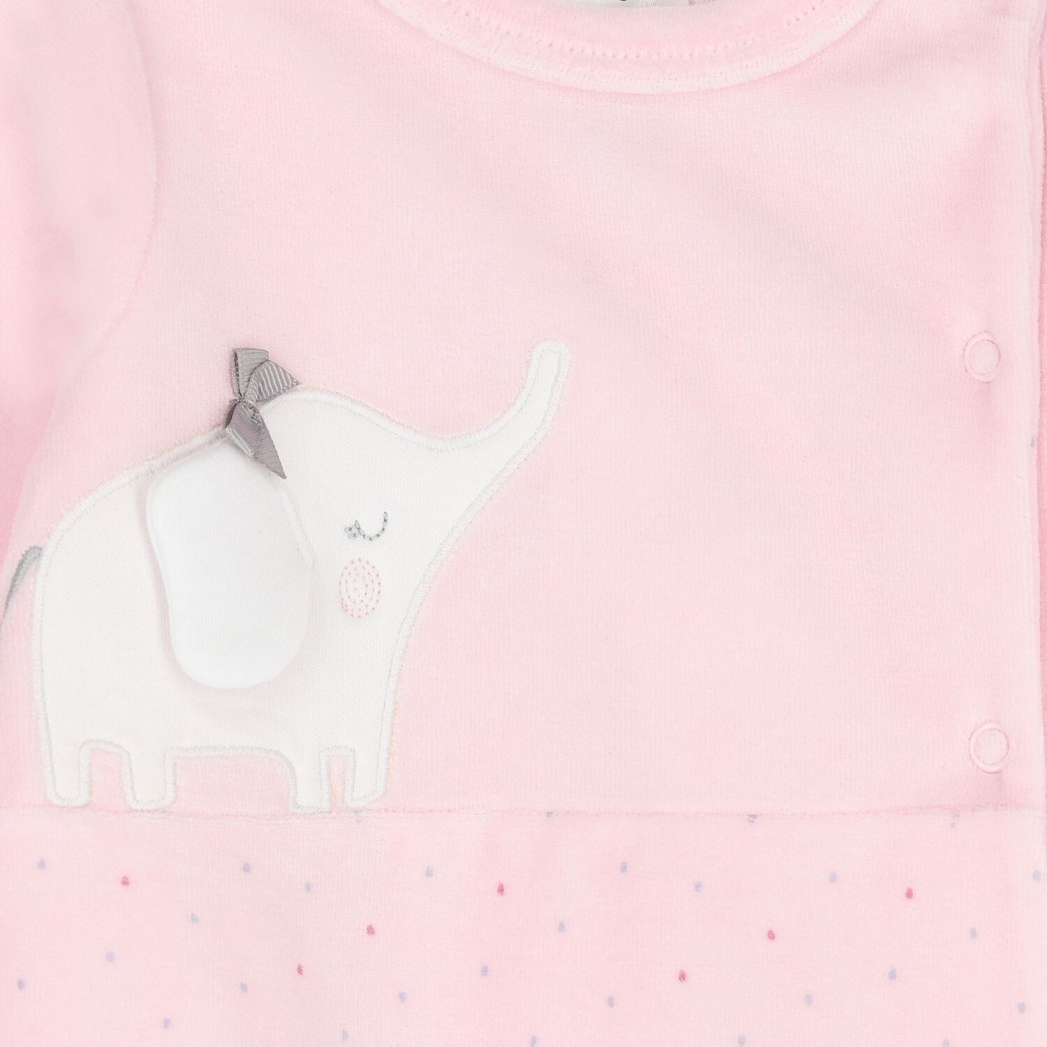 Baby Girls Pink Elephant Babygrow, 2, hi-res