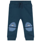 Younger Boys Blue Monster Joggers, 1, hi-res