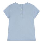 Baby Girls Blue Teddy Bear T-Shirt, 1, hi-res