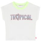 Girls White Embellished T-Shirt, 1, hi-res