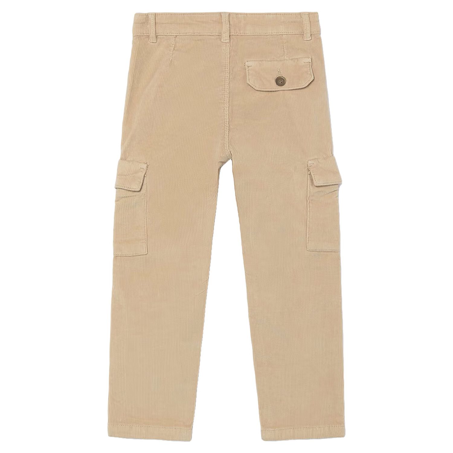 Boys Beige Cargo Trousers, 1, hi-res