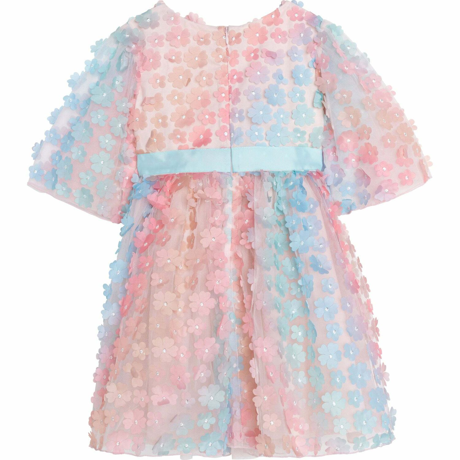 Girls Rainbow Floral Dress, 1, hi-res image number null