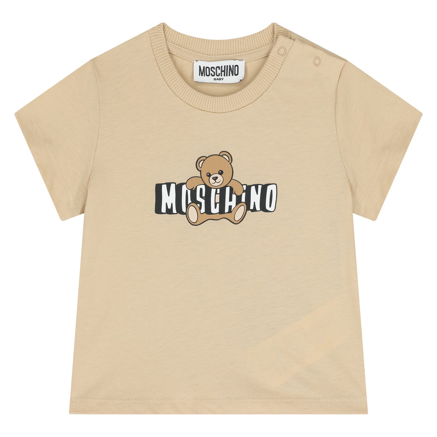 Younger Beige Teddy Bear Logo T-Shirt, 2, hi-res