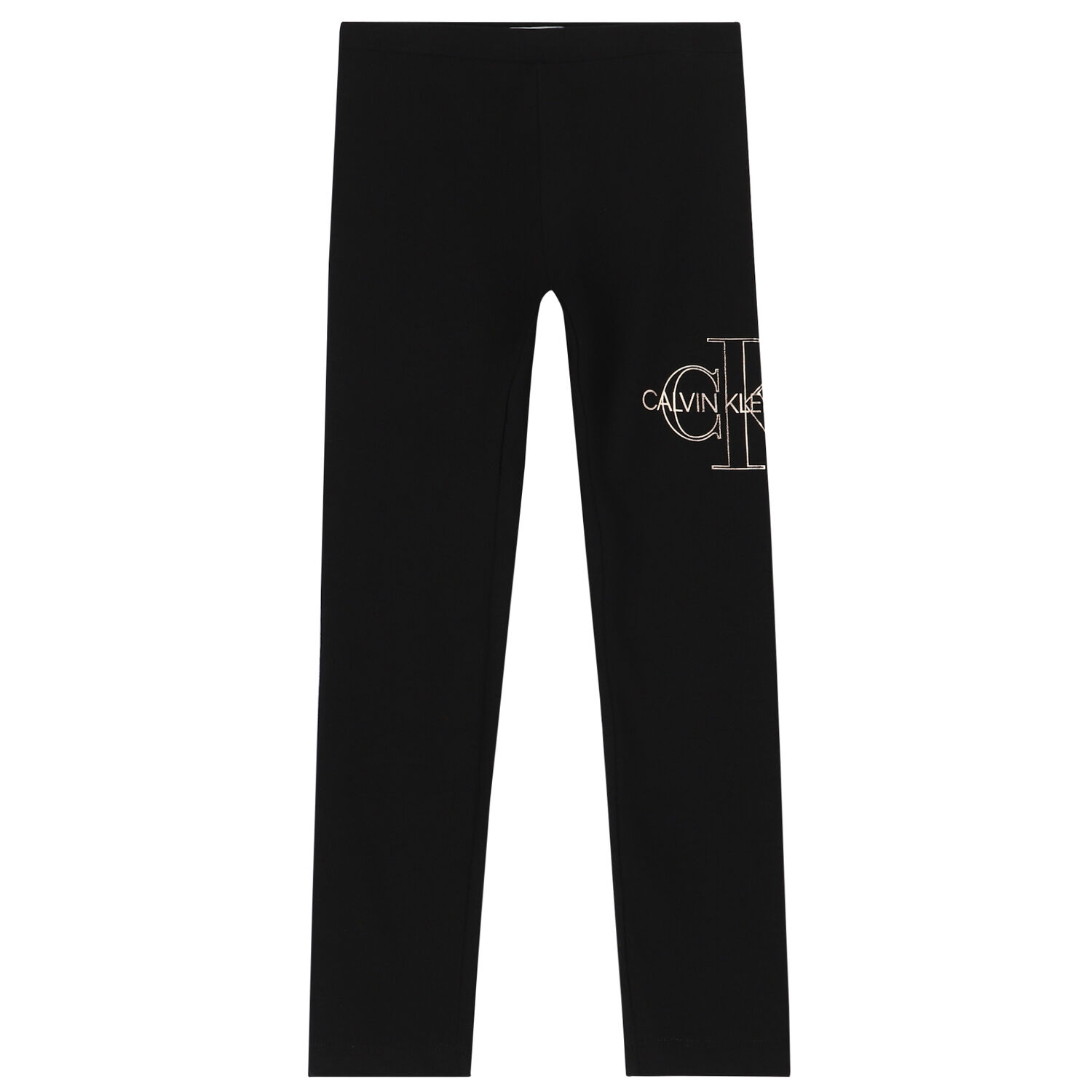 Girls Black Logo Leggings, 1, hi-res image number null