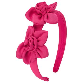 Girls Pink Flower Headband