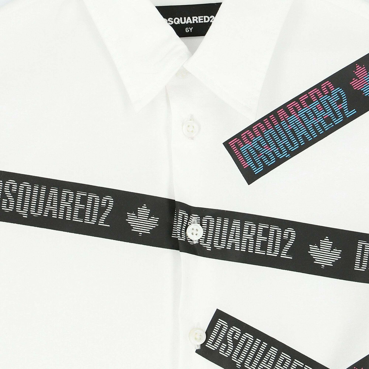 قميص مطبع بالشعار باللون الابيض للاولاد, 1, hi-res