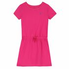 Girls Pink Logo Dress, 1, hi-res