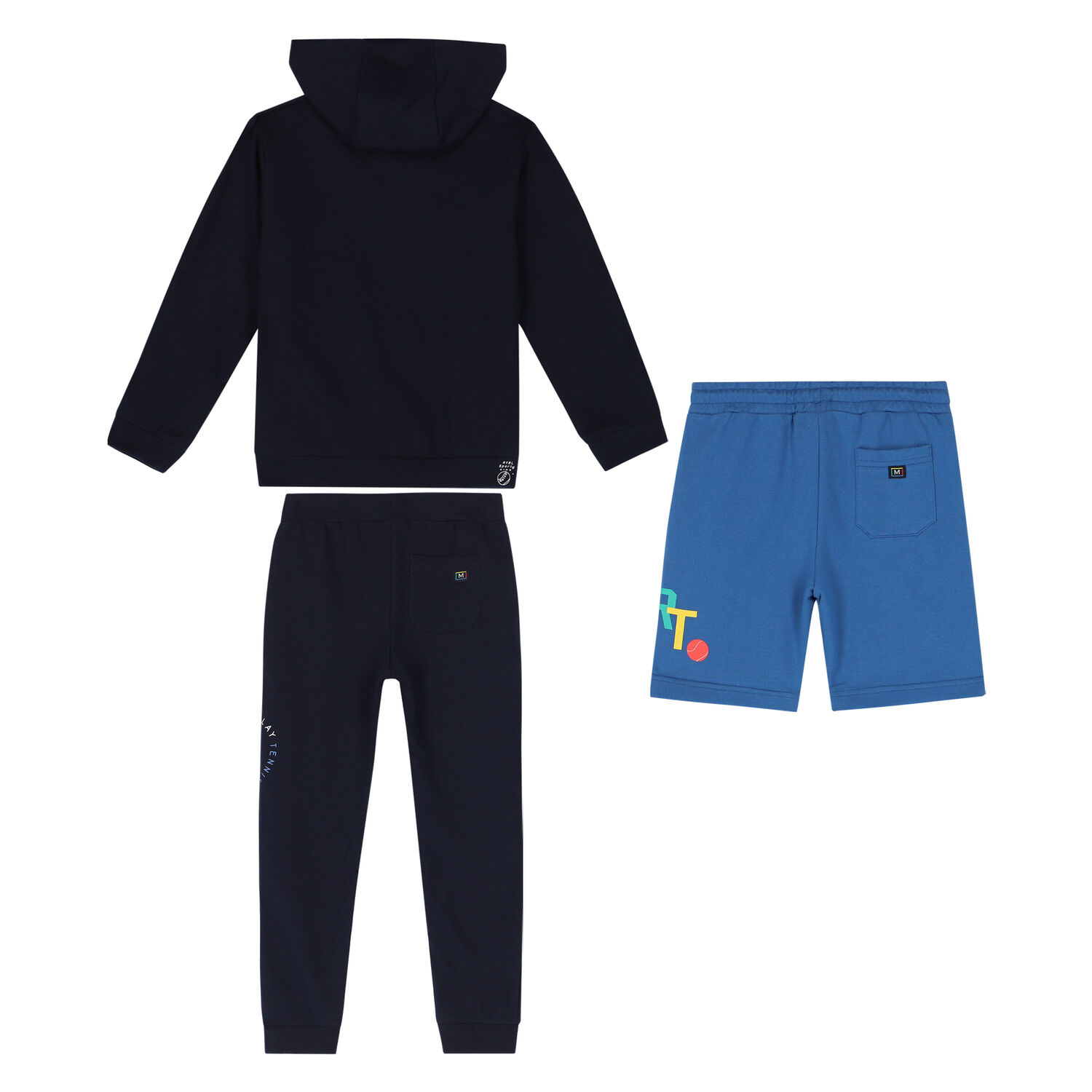 Boys Navy & Blue 3 Piece Tracksuit Set, 1, hi-res image number null