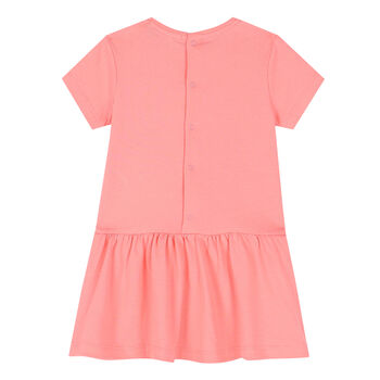 Younger Girls Pink Logo Dress