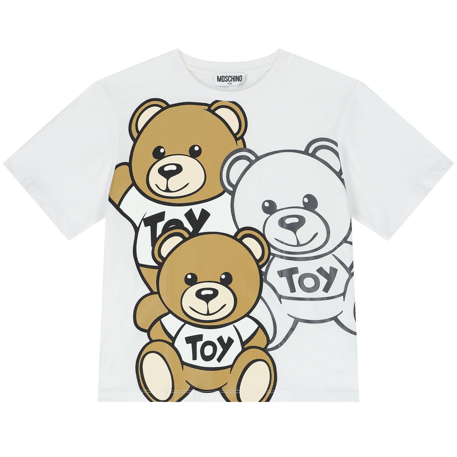 تيشيرت بشعار تيدى باللون الأبيض, 2, hi-res