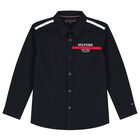 تيشيرت أولاد بالشعار باللون الكحلي, 1, hi-res