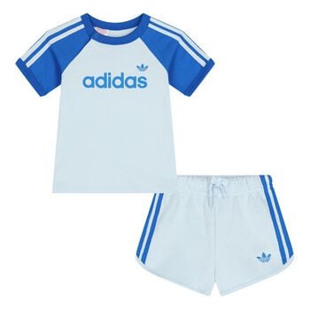 Younger Boys Blue Logo Shorts Set
