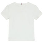 Girls White Logo T-Shirt, 2, hi-res