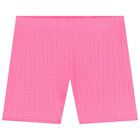 Girls Pink Logo Bike Shorts Set, 1, hi-res