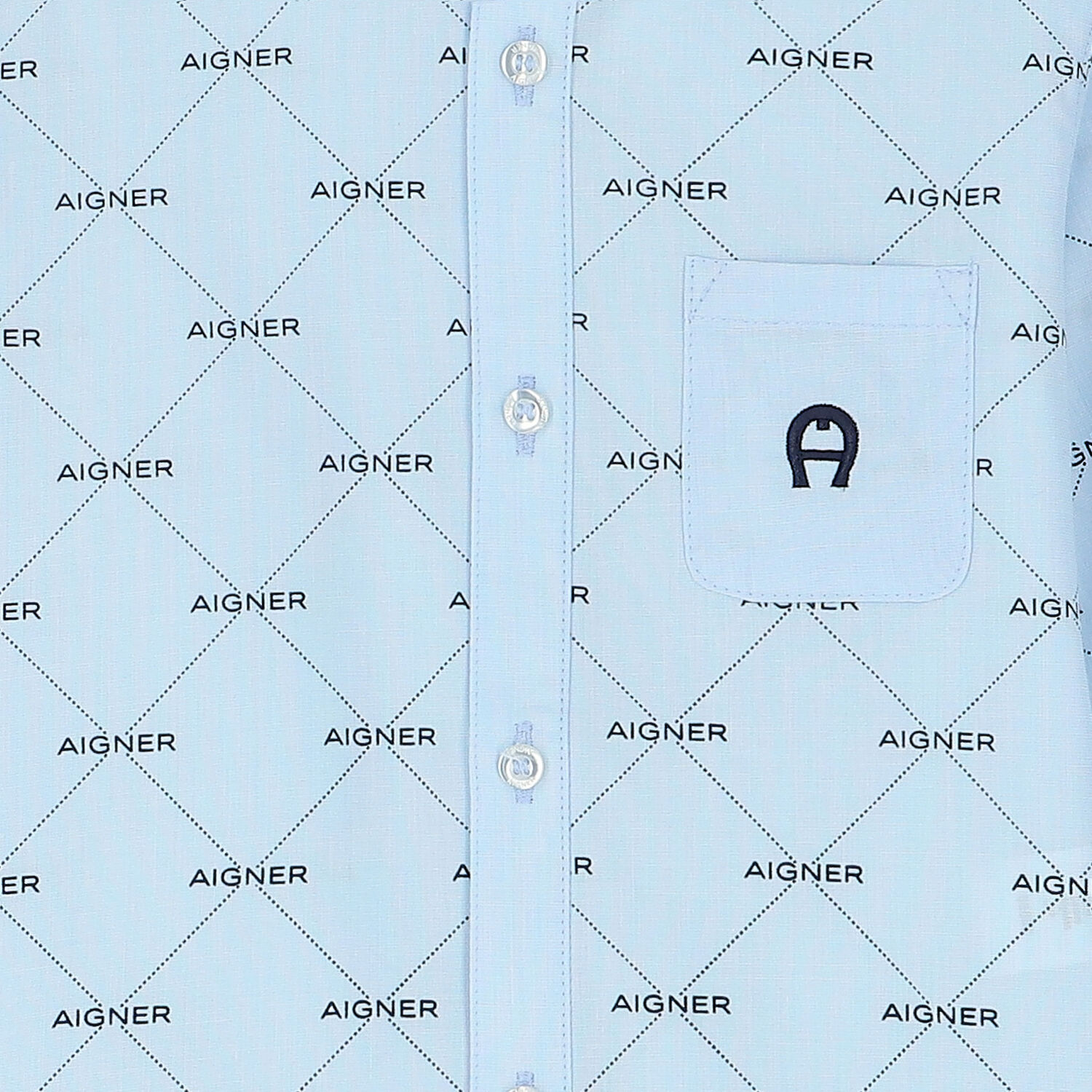 Younger Boys Blue Logo Shirt, 1, hi-res