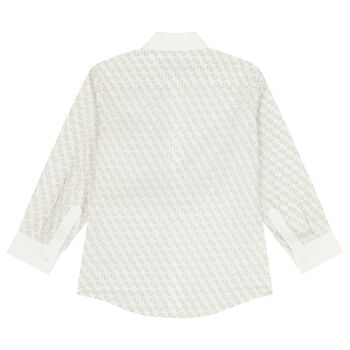 Boys White Logo Shirt