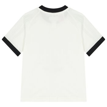 Boys White Disney Logo T-Shirt