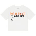 Boys White & Orange Logo T-Shirt, 1, hi-res