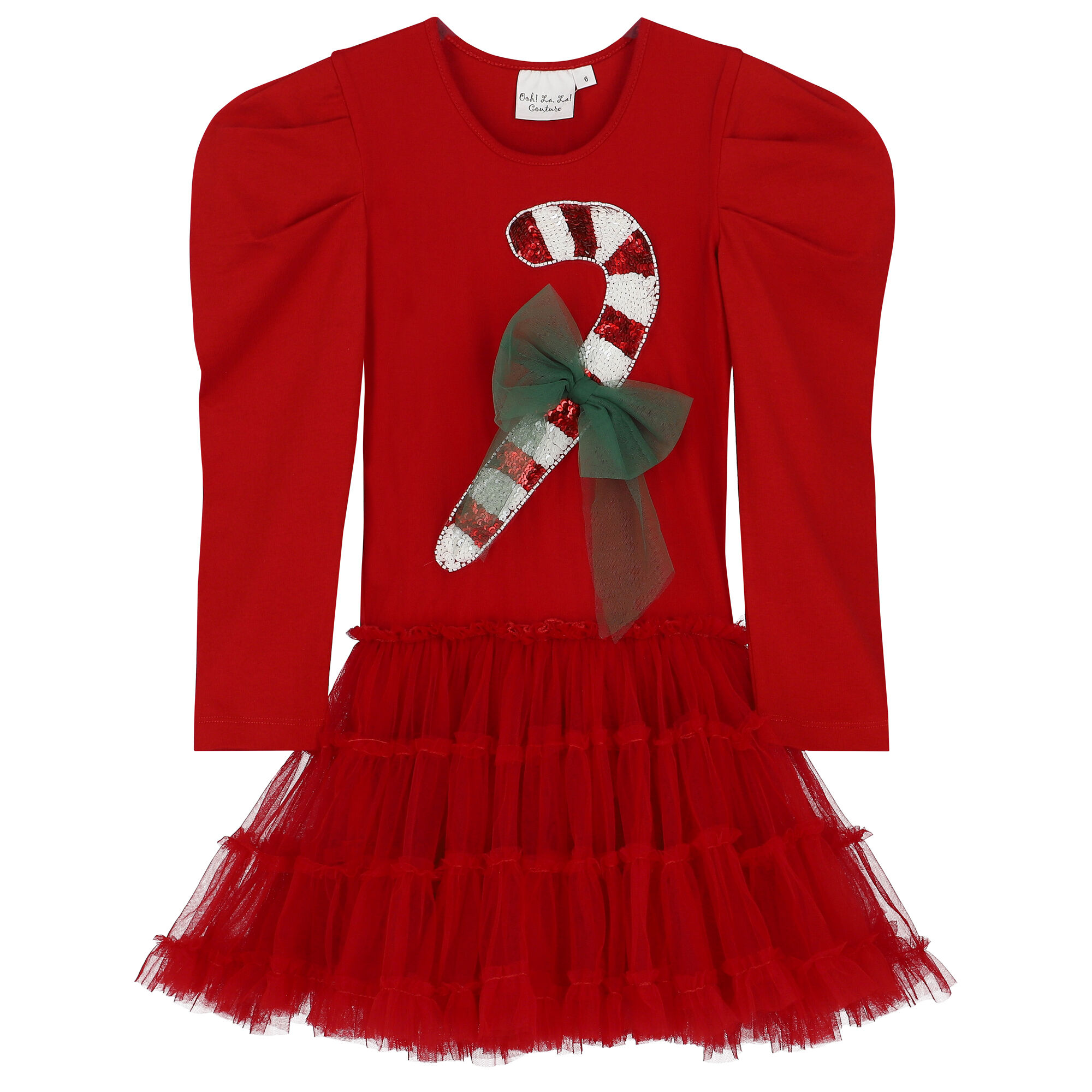 Ooh La. La Couture Girls Red Embellished Candy Tulle Dress Junior Couture UAE
