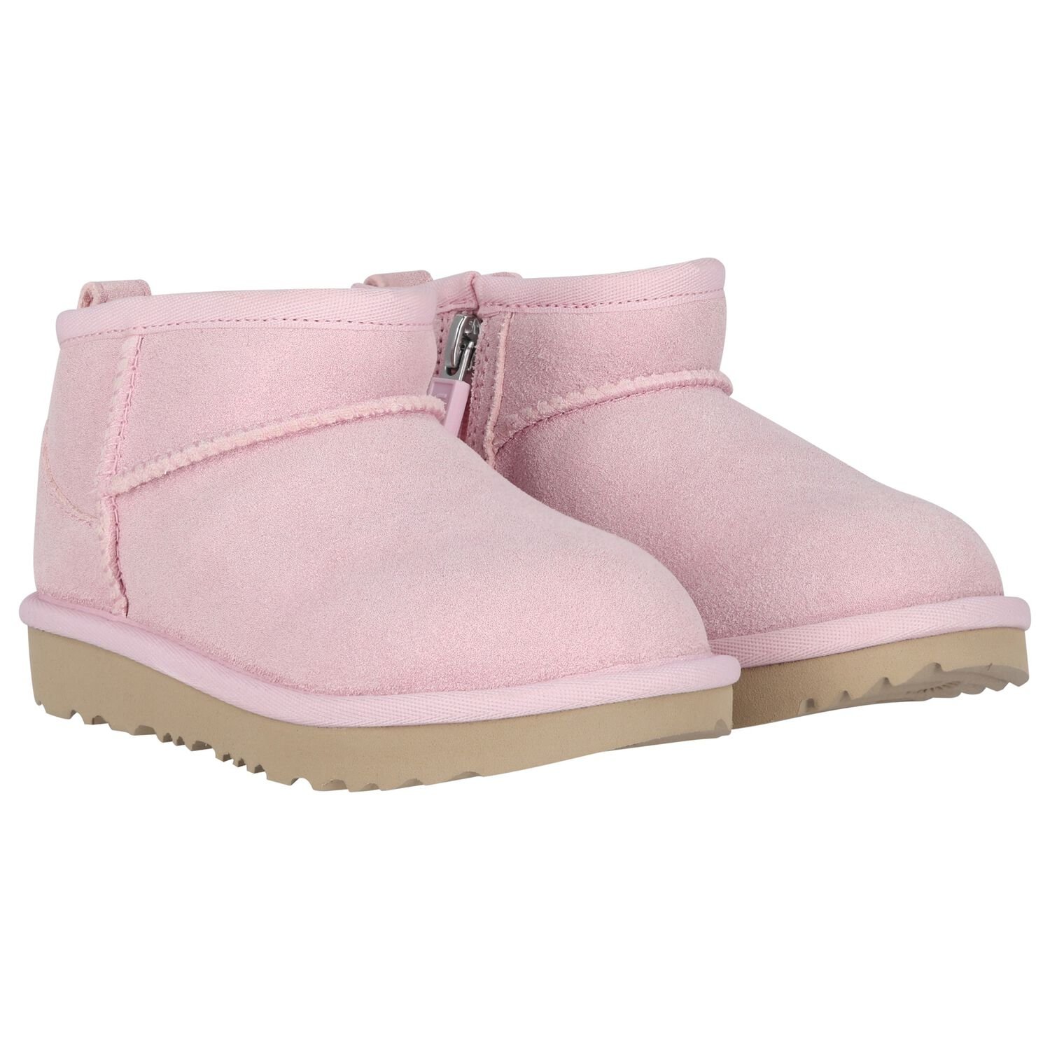 Younger Girls Pink Classic Ultra Mini Suede Boots, 2, hi-res