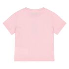 Younger Girls Pink Teddy Bear Logo T-Shirt, 4, hi-res