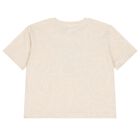 Girls Beige Logo T-Shirt, 1, hi-res