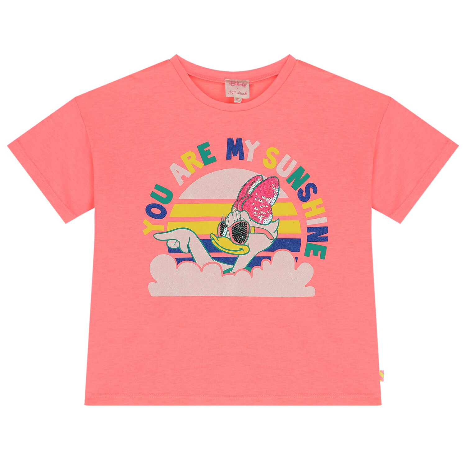 Girls Pink Daisy Duck T-Shirt, 1, hi-res image number null