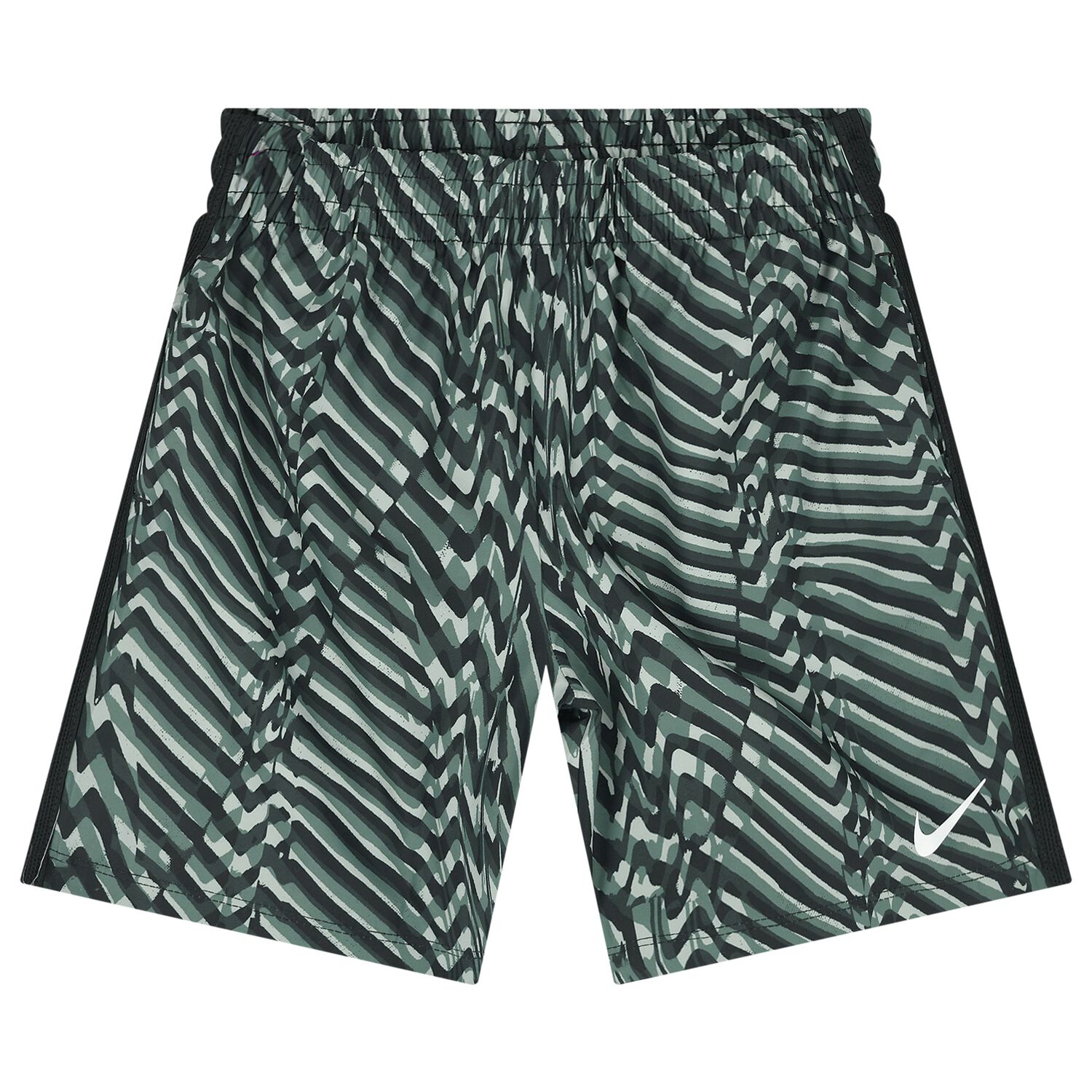 Boys Green & Black Logo Shorts, 1, hi-res