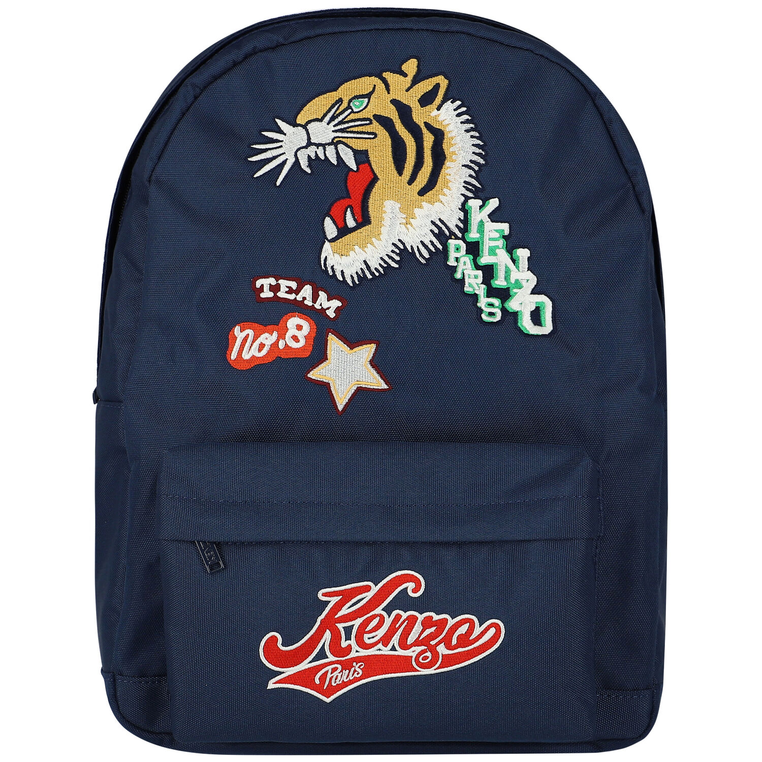 Navy Blue Varsity Tiger Backpack, 1, hi-res