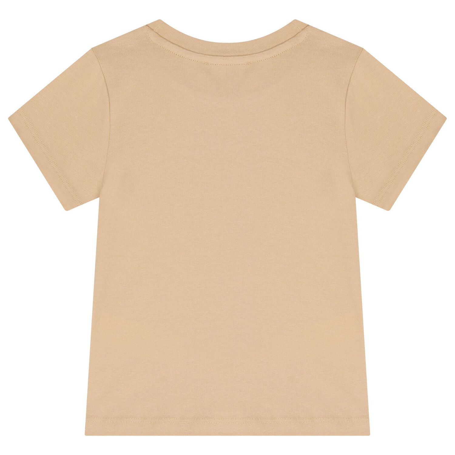 Girls Beige Logo T-Shirt, 2, hi-res image number null