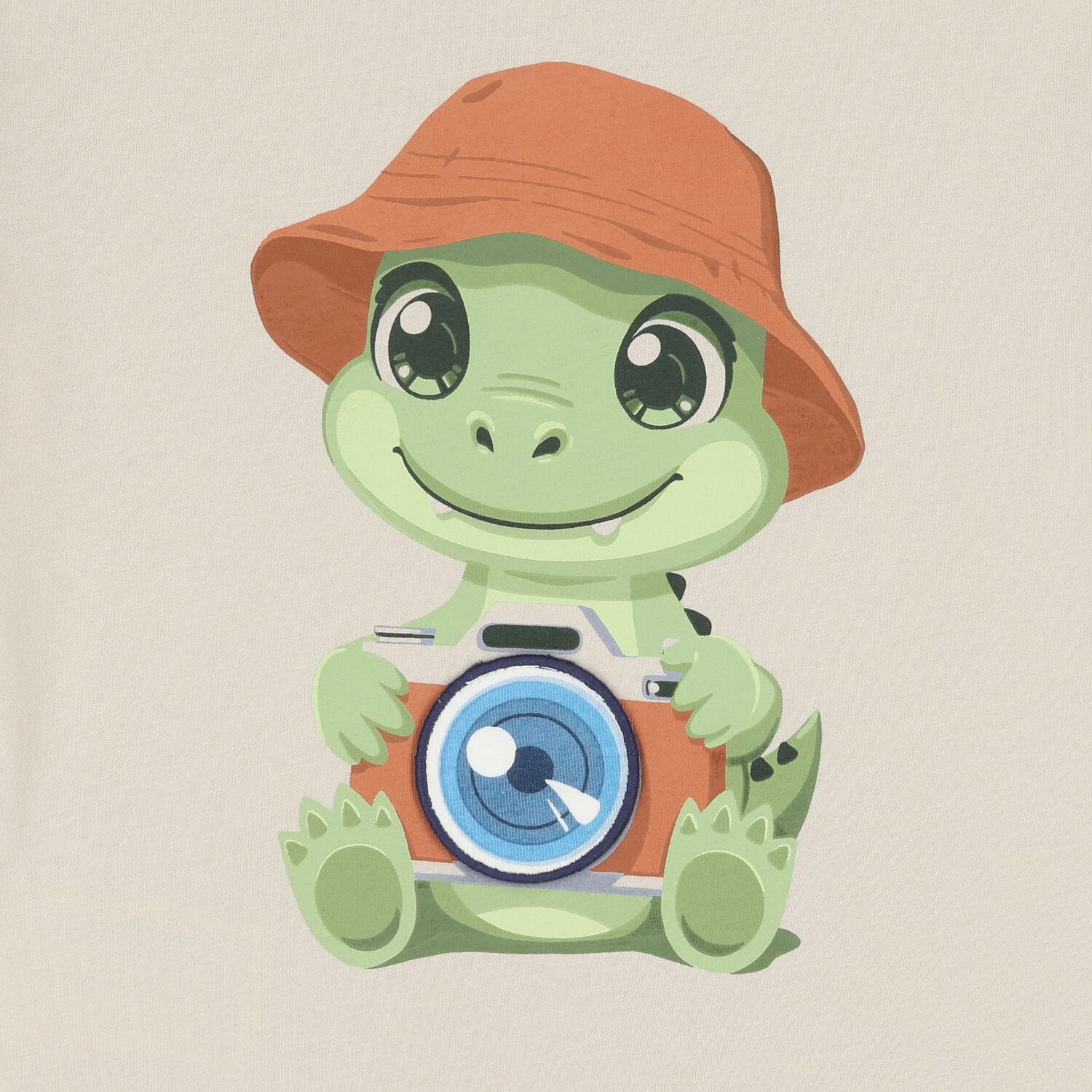 Younger Boys Beige Crocodile T-Shirt, 2, hi-res