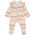 Baby Girls Multi-Coloured Zig Zag Babygrow, 1, hi-res