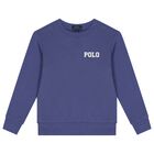 Boys Blue Logo Sweatshirt, 1, hi-res