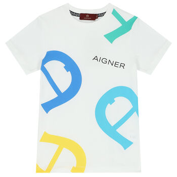 Boys White Logo T-Shirt